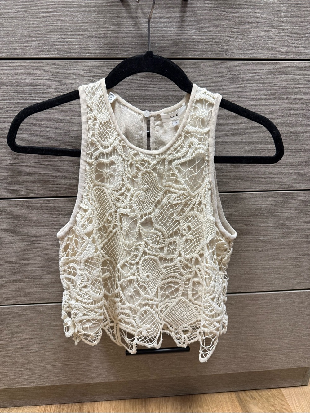 ALC sz 4 crochet knit tank top